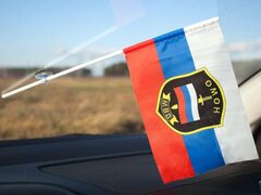 Флажок в машину с присоской ОМОН
