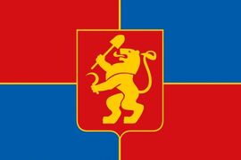 Флаг Красноярска 1995 года 90х135 большой