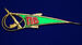 Уголок на берет с автоматом пограничника