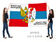 Флаг Братство народов: Россия – Сербия 3