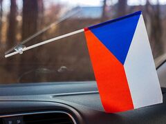 Флажок в машину с присоской Чехия