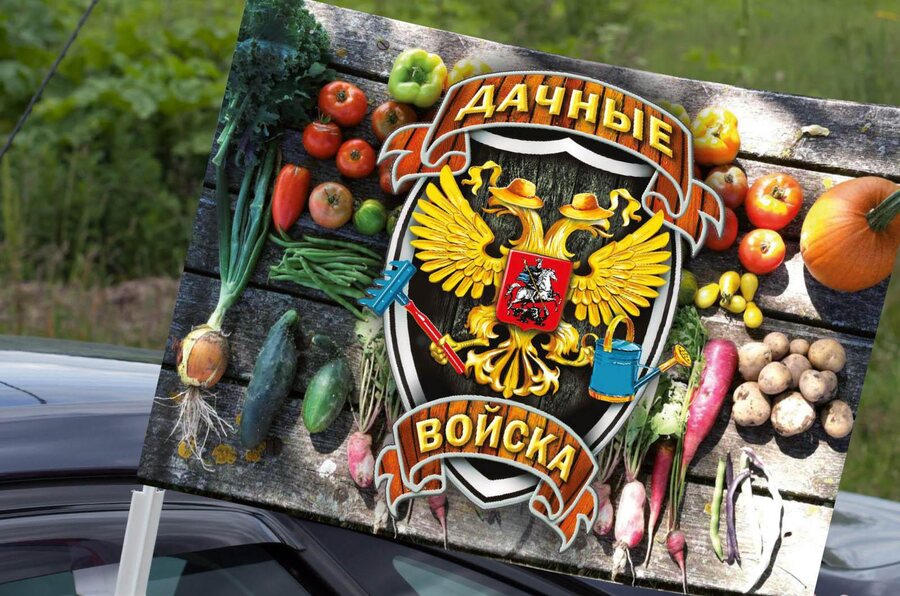 Флаг на машину с кронштейном Дачные войска