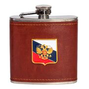 Сувенирная фляжка в чехле с гербом Российской Федерации