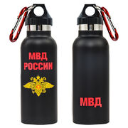 Бутылочный термос МВД (Черный)