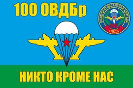 Флаг ВДВ 100-я гвардейская отдельная воздушно-десантная бригада 90x135 большой