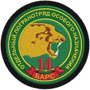 Шеврон пограничника 14-го погранотряда Барс