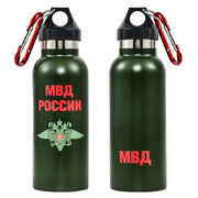 Бутылочный термос МВД (Зеленый)