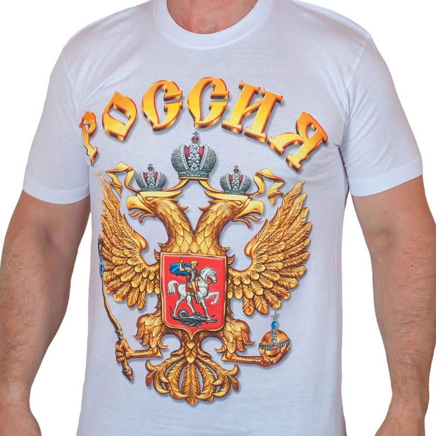 Футболка Герб Российской Федерации (Белая)