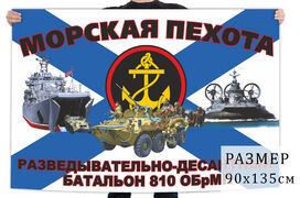 Флаг разведывательно-десантного батальона 810 отдельной бригады морской пехоты