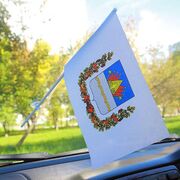 Флажок в машину с присоской Омска