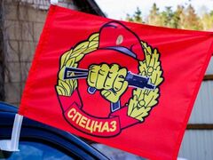 Флаг на машину с кронштейном Спецназ ВВ