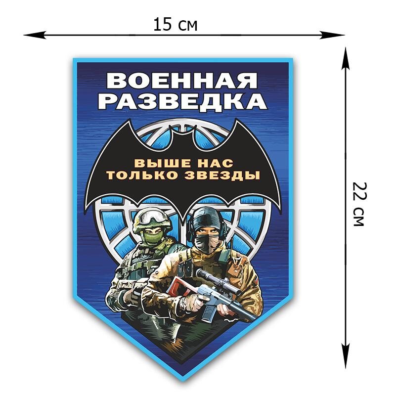 Автомобильная Наклейка Военная разведка (22x15 см)
