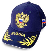 Мужская кепка с вышивкой Russia (Синяя)