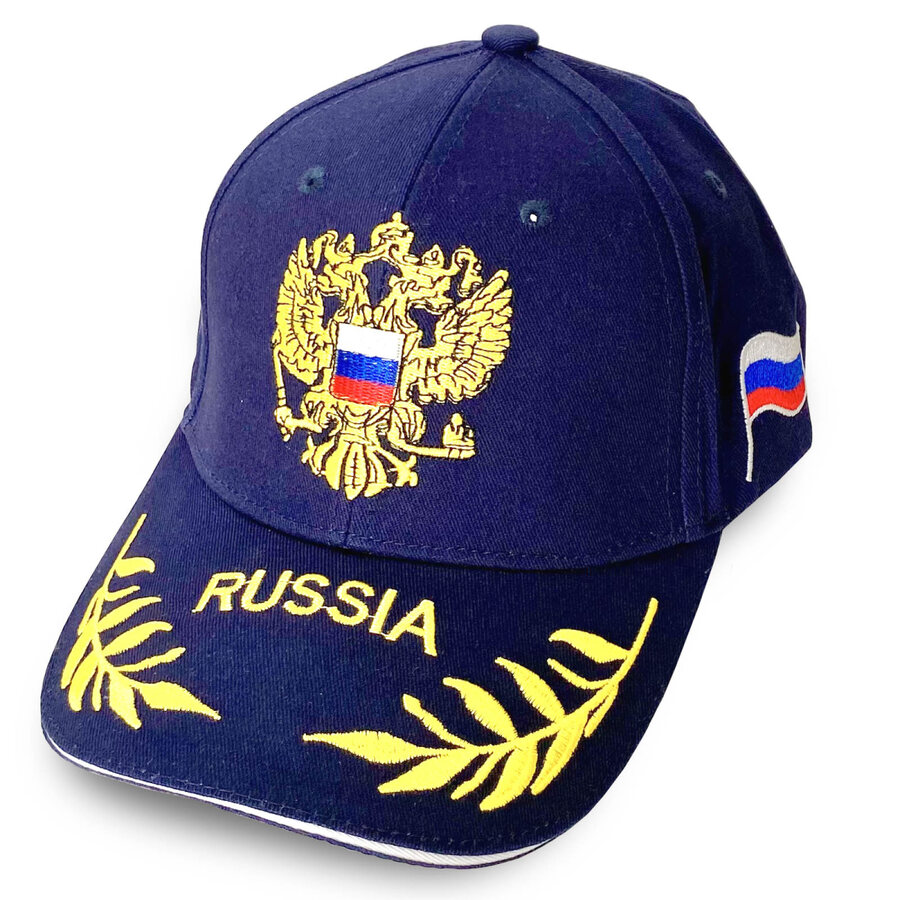 Мужская кепка с вышивкой Russia (Синяя)
