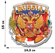 Автомобильная Наклейка RUSSIA Герб