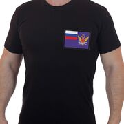 Футболка с вышивкой ФСИН (Черная)
