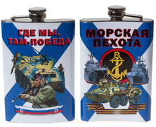 Карманная фляжка с принтом Морская пехота