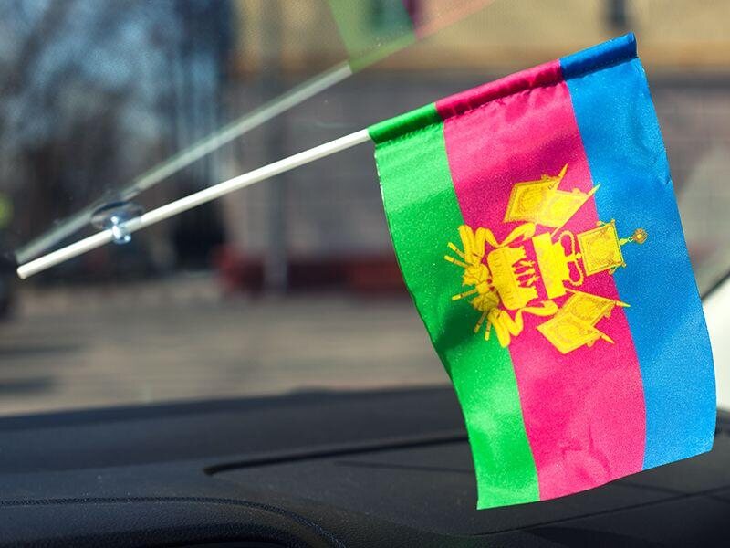 Флажок с присоской Флаг Краснодарского края