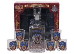 Подарочный набор За Московский Уголовный розыск (графин +6 стопок)