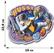 Автомобильная наклейка RUSSIA с космонавтом