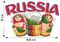 Термонаклейка Russia матрёшки 2