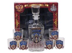 Подарочный набор За Уголовный розыск (графин +6 стопок)