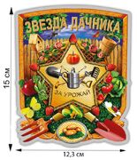 Автомобильная наклейка Звезда дачника