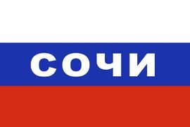 Флаг триколор Сочи 90х135 большой