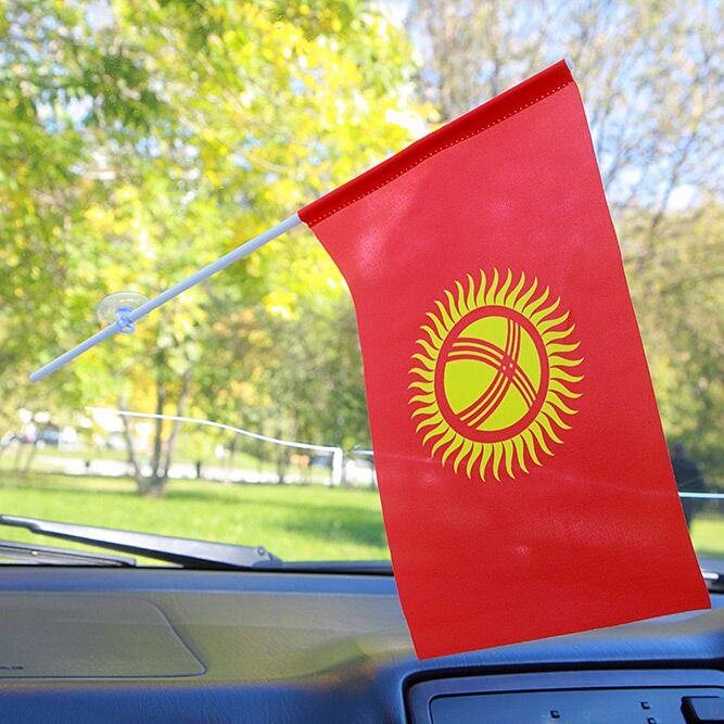 Флажок в машину с присоской Киргизии
