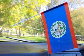 Флажок в машину с присоской Белиза
