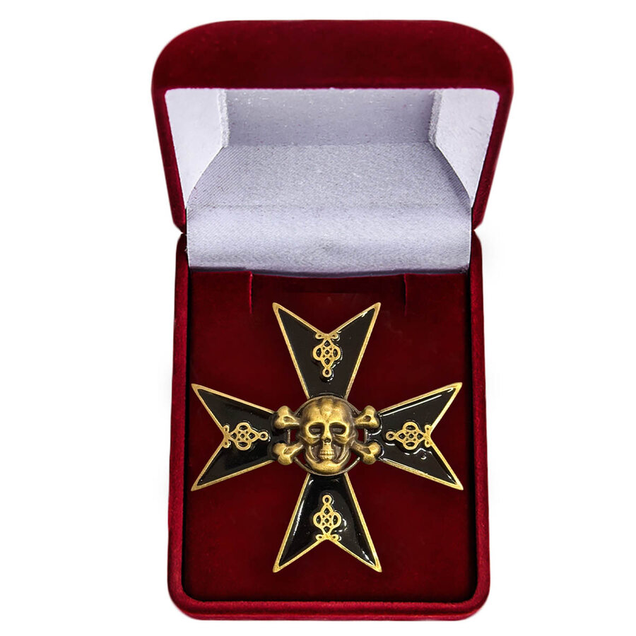 Знак в бархатистом футляре 5 Гусарский Александрийский полк Черные бессмертные гусары