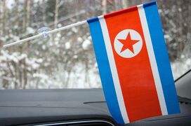 Флажок в машину с присоской Северной Кореи