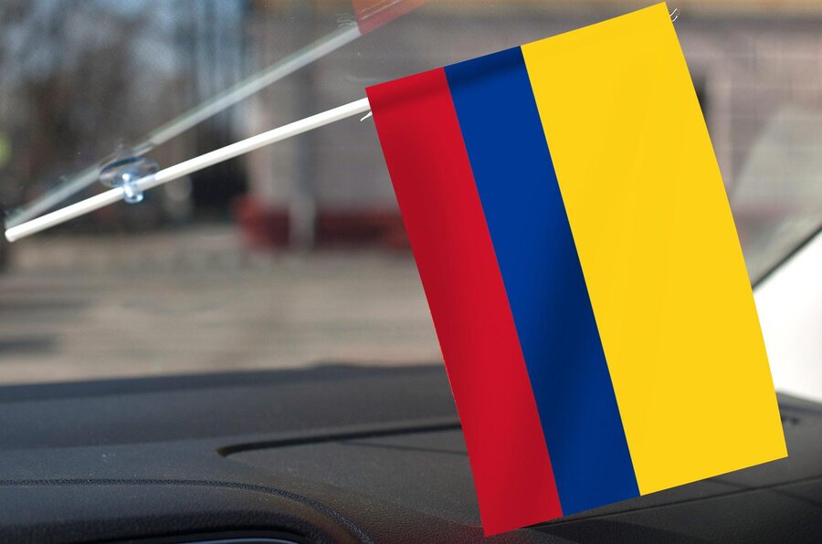 Флажок в машину с присоской Колумбии