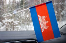 Флажок в машину с присоской Камбоджи