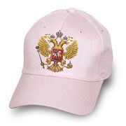 Мужская кепка Герб России (Светло-розовая)