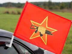 Флаг на машину с кронштейном краповых беретов спецназа ВВ