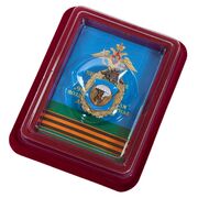 Нагрудный знак 98-я гвардейская воздушно-десантная дивизия ВДВ  в наградной коробке с удостоверением в комплекте