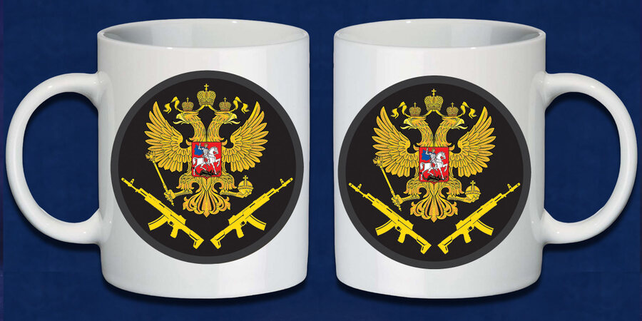 Кружка с шевроном Герб РФ