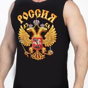 Майка Герб России (Черная)
