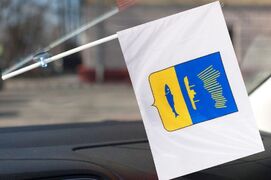 Флажок в машину с присоской с гербом Мурманска