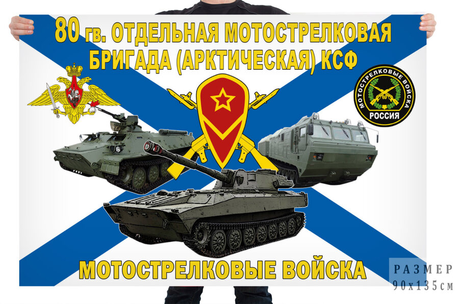 Флаг 80 гв. отдельной мотострелковой бригады (арктической) КСФ – Алакуртти