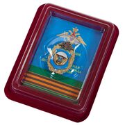 Нагрудный знак 76-я гвардейская десантно-штурмовая дивизия ВДВ  в наградной коробке с удостоверением в комплекте