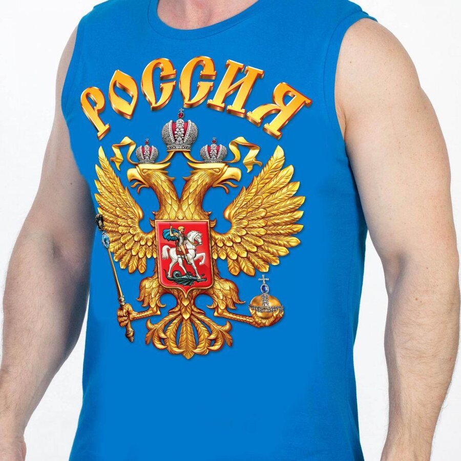 Майка Герб России (Синяя)