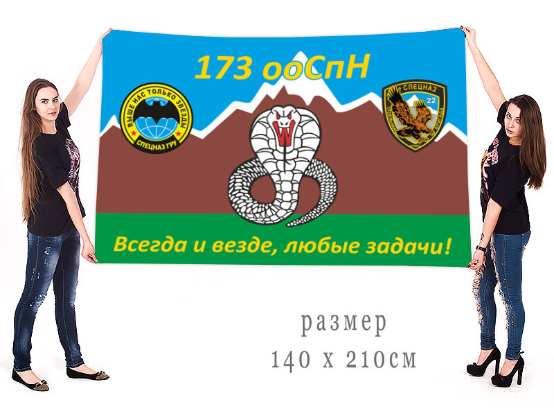 Флаг 173 ооСпН ГРУ 90х135 большой