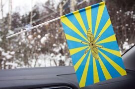 Флажок в машину с присоской ВКС РФ