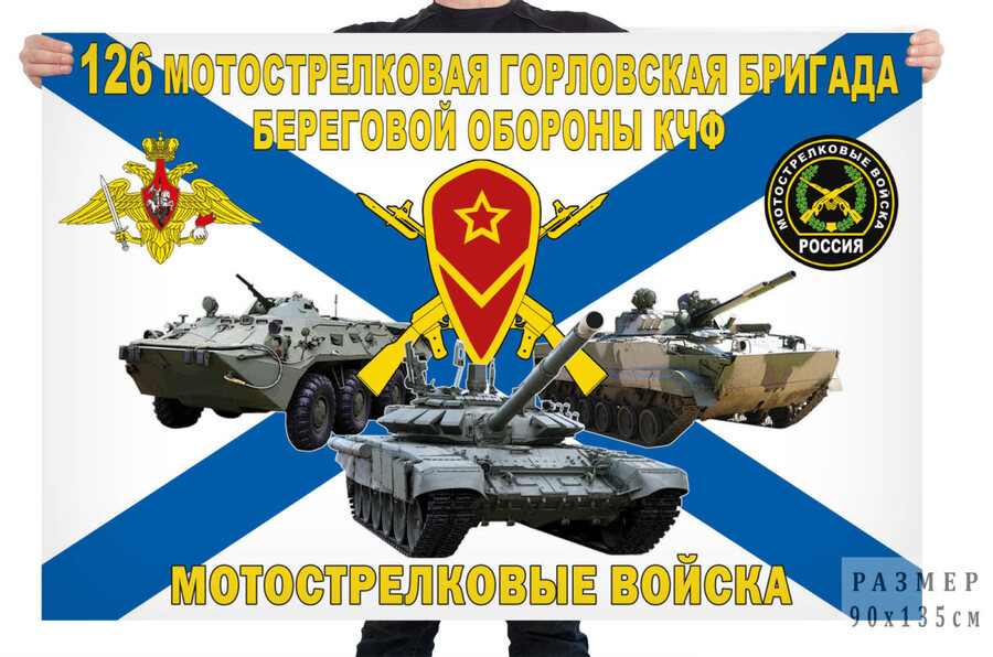 Флаг 126 мотострелковой Горловской бригады береговой обороны КЧФ – Перевальное