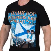 Футболка Андреевский флаг (Черная)
