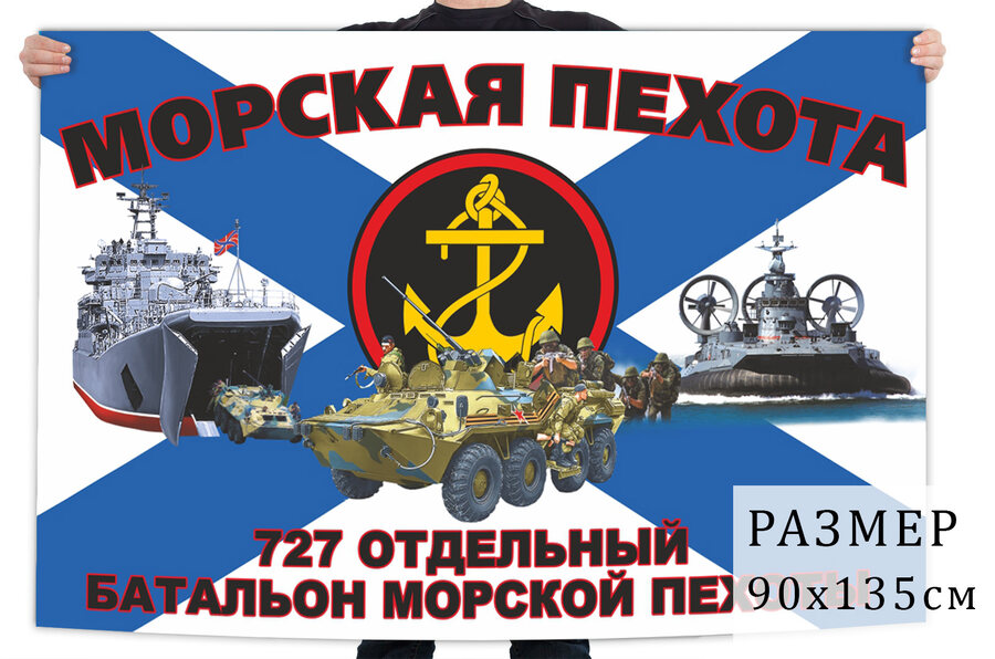 Флаг 727 отдельного батальона морской пехоты Каспийской флотилии