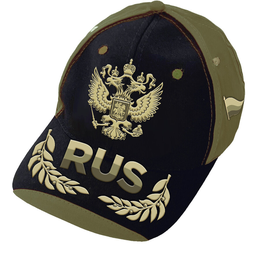 Мужская кепка с вышивкой герб России RUS