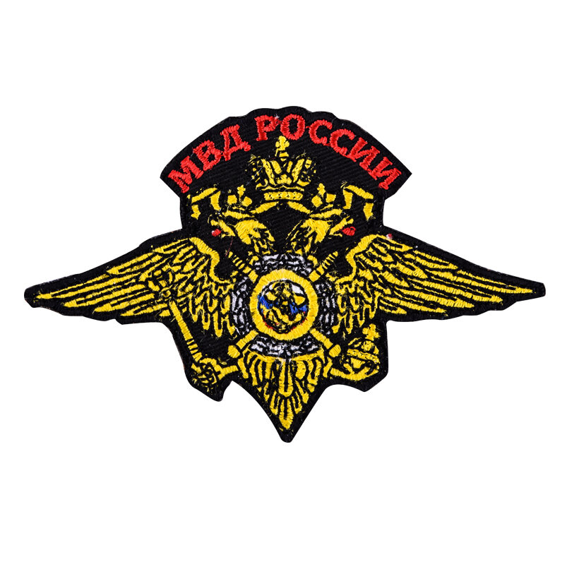 Термошеврон в виде герба МВД России (6,0x9,5 см)
